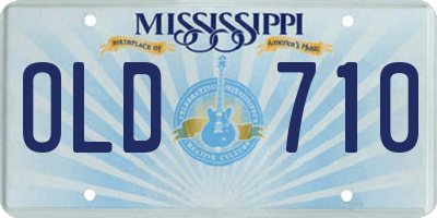 MS license plate OLD710