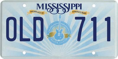 MS license plate OLD711