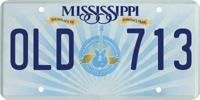 MS license plate OLD713