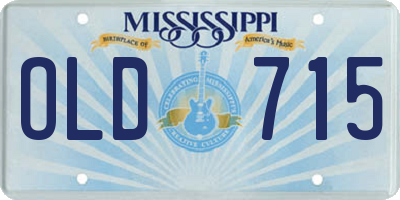 MS license plate OLD715