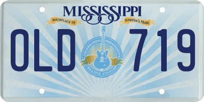 MS license plate OLD719
