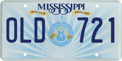 MS license plate OLD721
