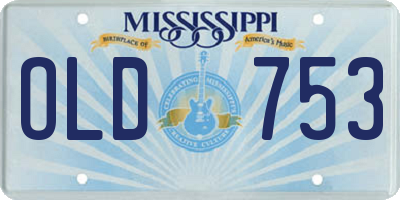 MS license plate OLD753