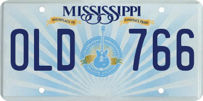 MS license plate OLD766