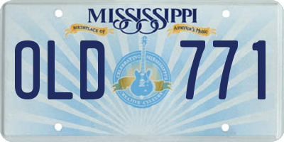 MS license plate OLD771