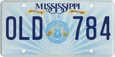 MS license plate OLD784
