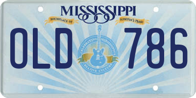MS license plate OLD786