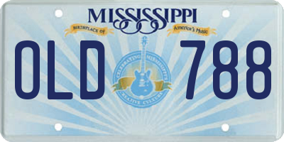 MS license plate OLD788