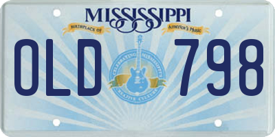 MS license plate OLD798