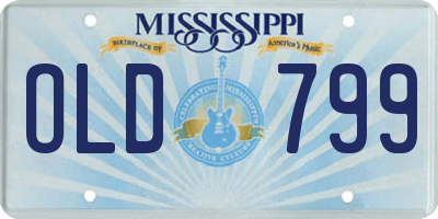 MS license plate OLD799