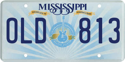 MS license plate OLD813