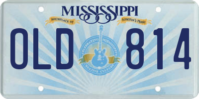 MS license plate OLD814