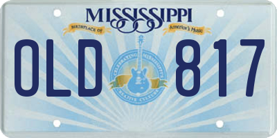MS license plate OLD817