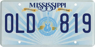 MS license plate OLD819