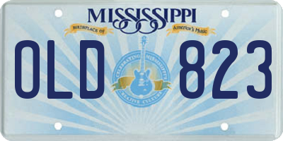 MS license plate OLD823