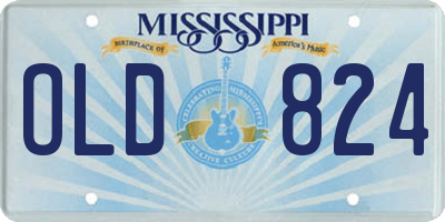 MS license plate OLD824