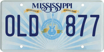 MS license plate OLD877