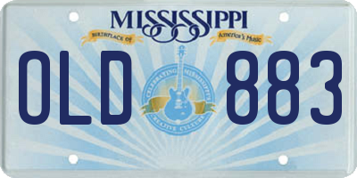 MS license plate OLD883