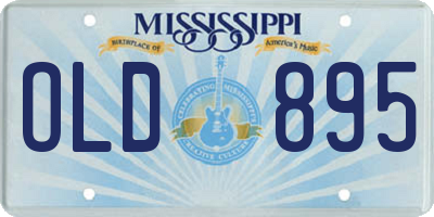 MS license plate OLD895