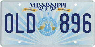 MS license plate OLD896