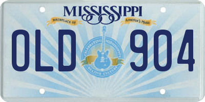 MS license plate OLD904