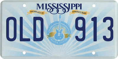 MS license plate OLD913