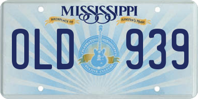 MS license plate OLD939