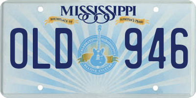 MS license plate OLD946