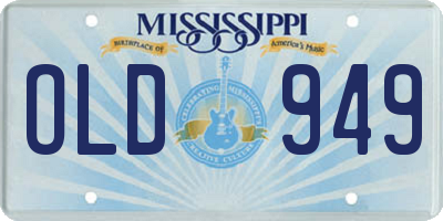 MS license plate OLD949