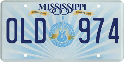 MS license plate OLD974
