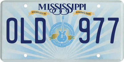 MS license plate OLD977