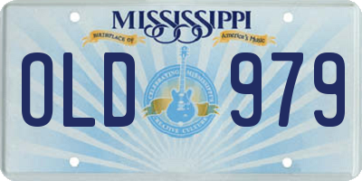 MS license plate OLD979