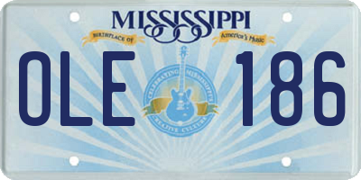 MS license plate OLE186
