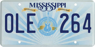MS license plate OLE264