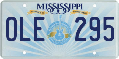 MS license plate OLE295