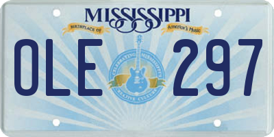 MS license plate OLE297