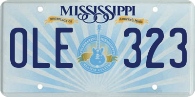 MS license plate OLE323