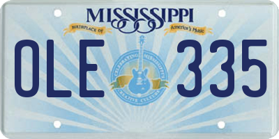 MS license plate OLE335