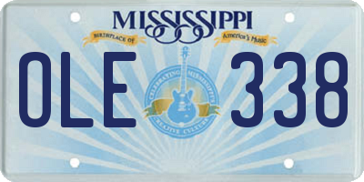 MS license plate OLE338