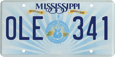 MS license plate OLE341