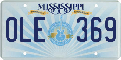MS license plate OLE369