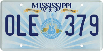 MS license plate OLE379