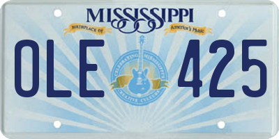 MS license plate OLE425