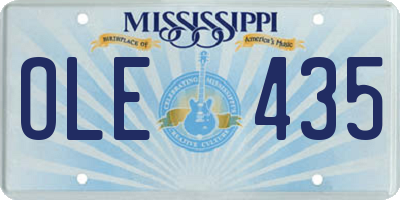 MS license plate OLE435