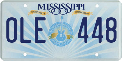 MS license plate OLE448