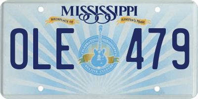 MS license plate OLE479