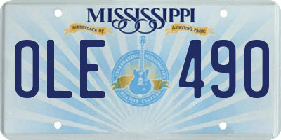MS license plate OLE490