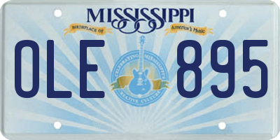 MS license plate OLE895