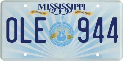 MS license plate OLE944