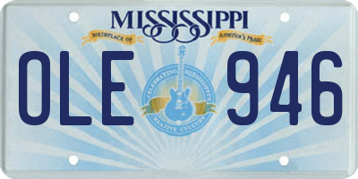 MS license plate OLE946